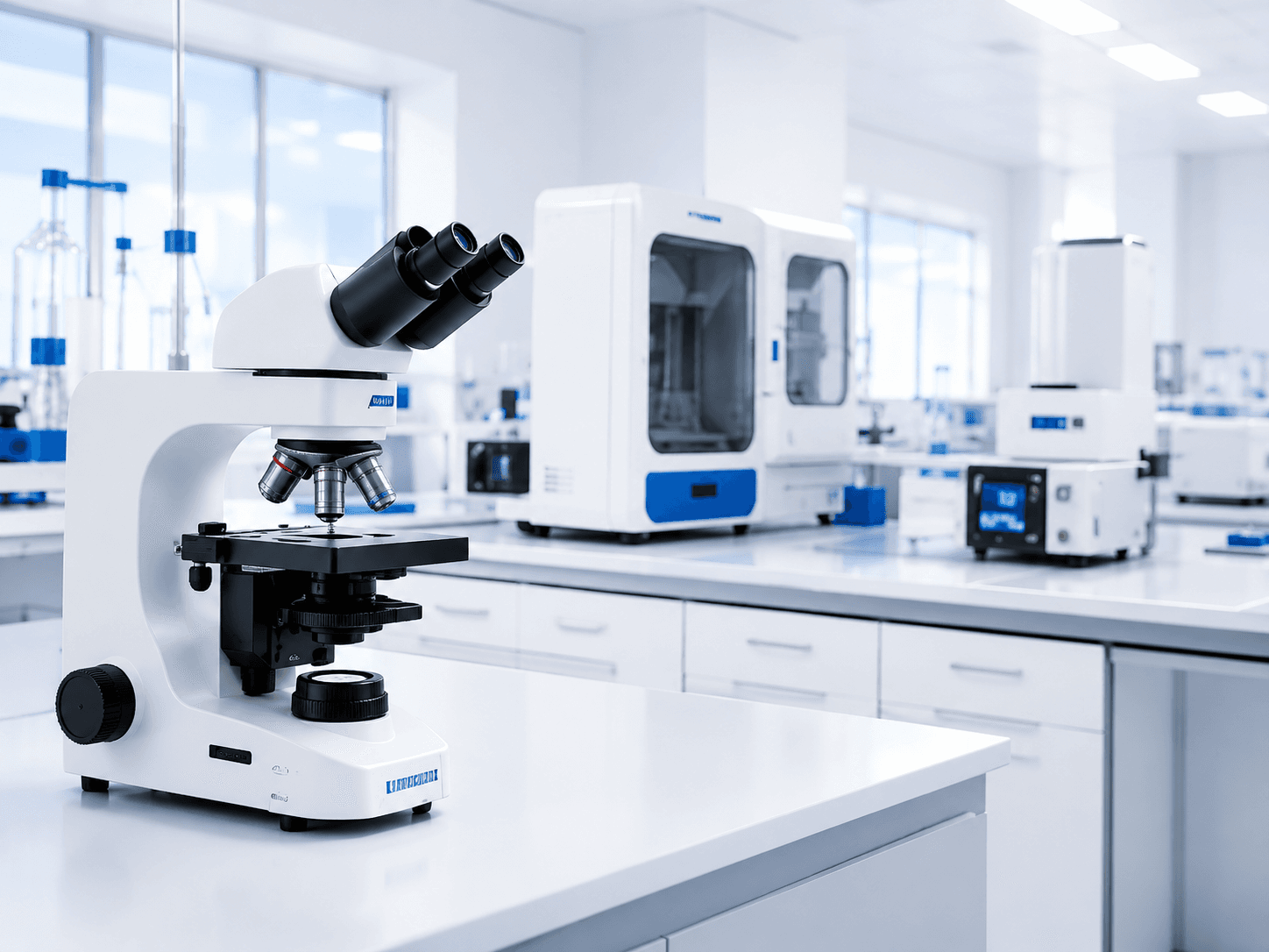 Modern scientific laboratory with analytical equipment